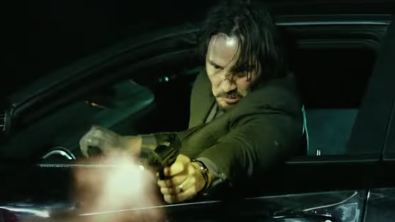 John Wick shooting through car window