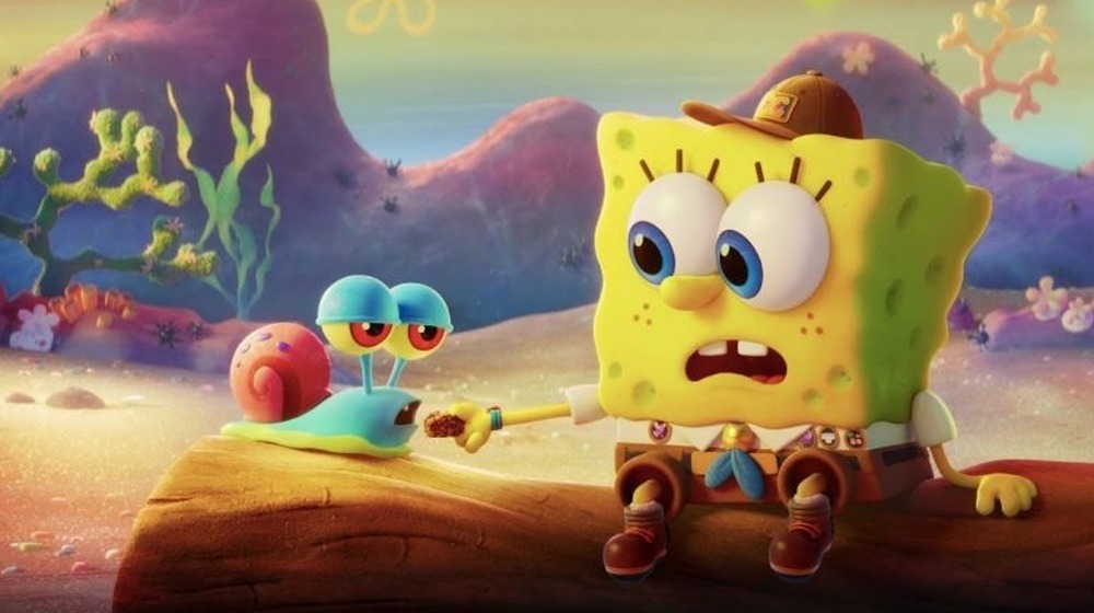 SpongeBob SquarePants and Gary in Kamp Koral