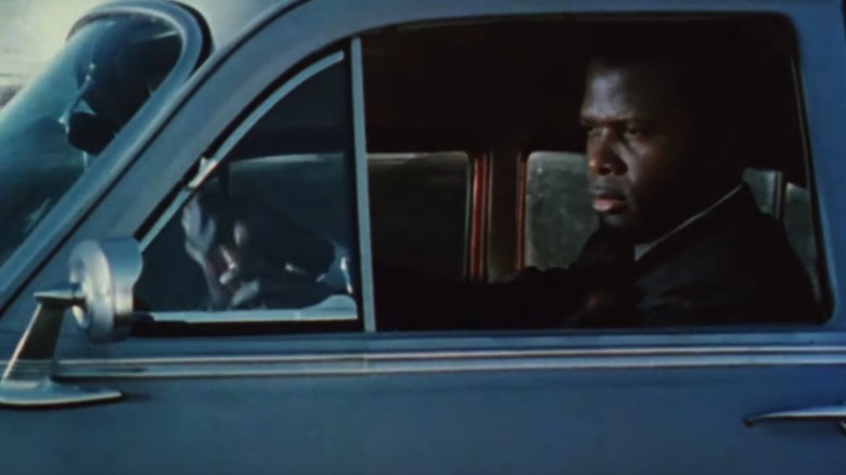 Det. Virgil Tibbs drives his car