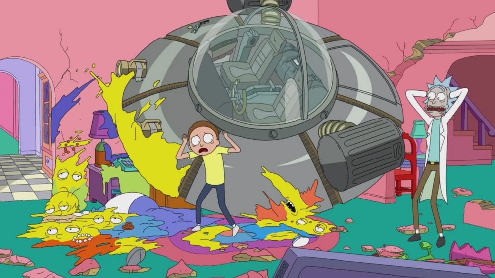 Rick and Morty meet the Simpsons