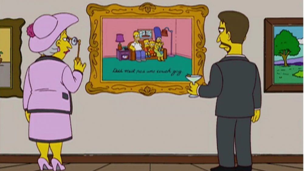 Mrs. Vanderbilt in an art museum in "That '90s Show" from The Simpsons