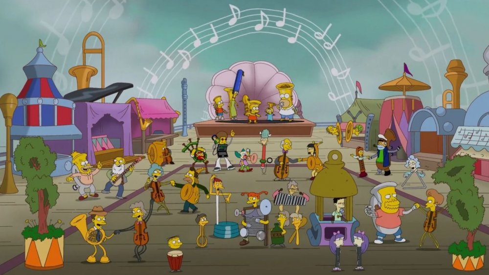 A Silly Symphony couch gag from The Simpsons 