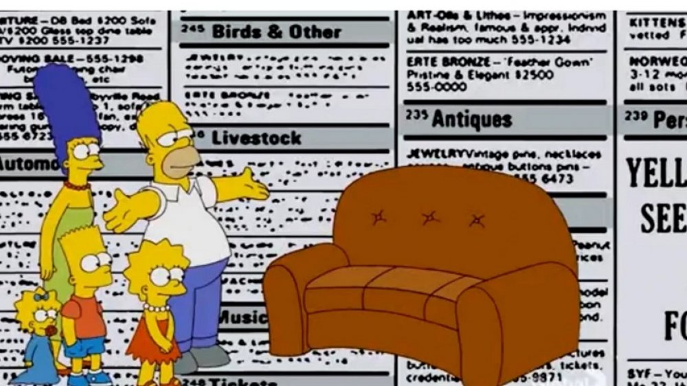 The couch gag in "The Squirt and the Whale" from The Simpsons