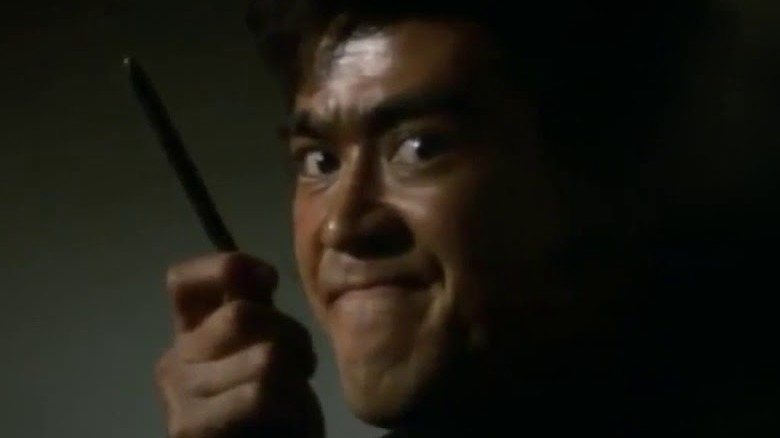 Sonny Chiba grimaces in The Street Fighter