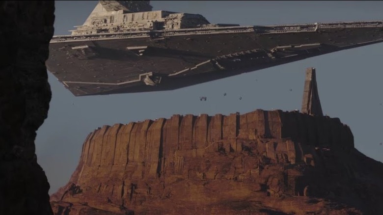 Star Destroyer over Jedha City