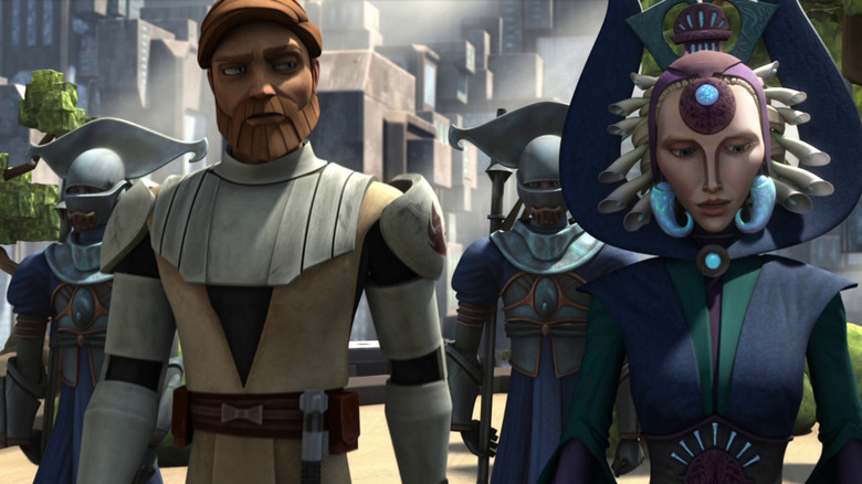 Satine Kryze and Obi-Wan Kenobi