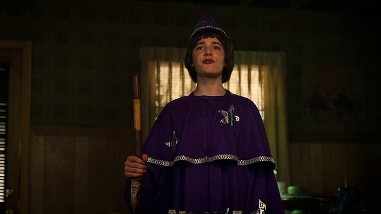 Noah Schnapp dressed as wizard