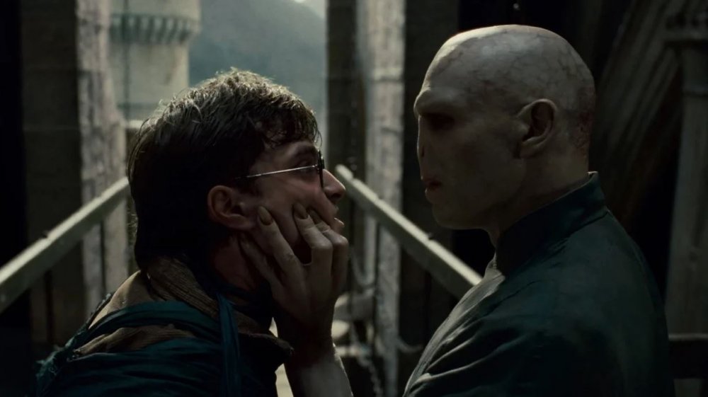 Daniel Radcliffe and Ralph Fiennes in Harry Potter and the Deathly Hallows - Part 2