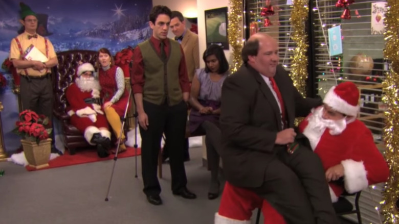 Office Christmas party scene