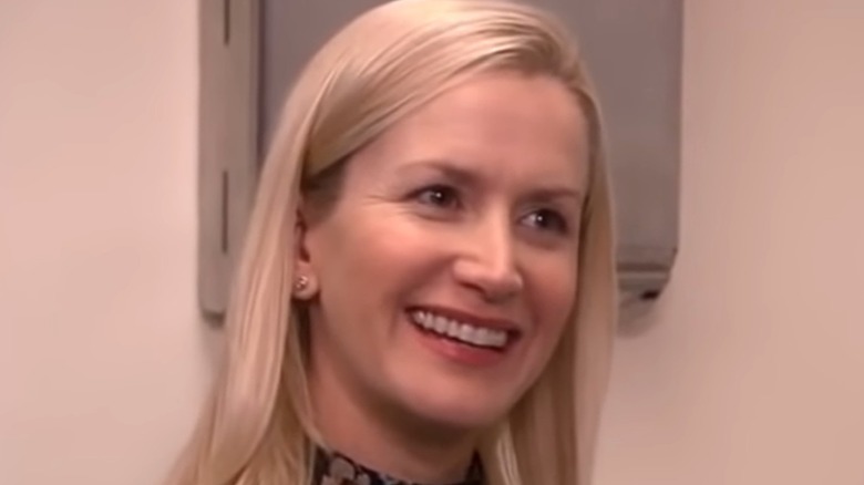 Angela smiling in The Office 