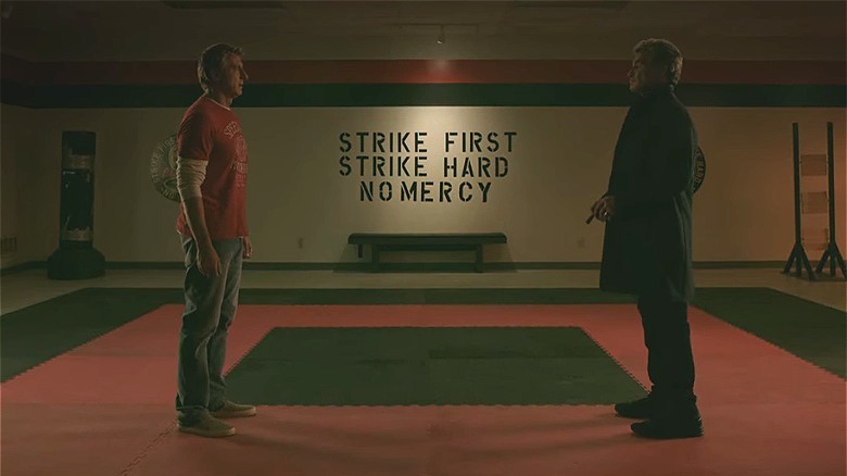 Johnny Lawrence and John Kreese face off in Cobra Kai