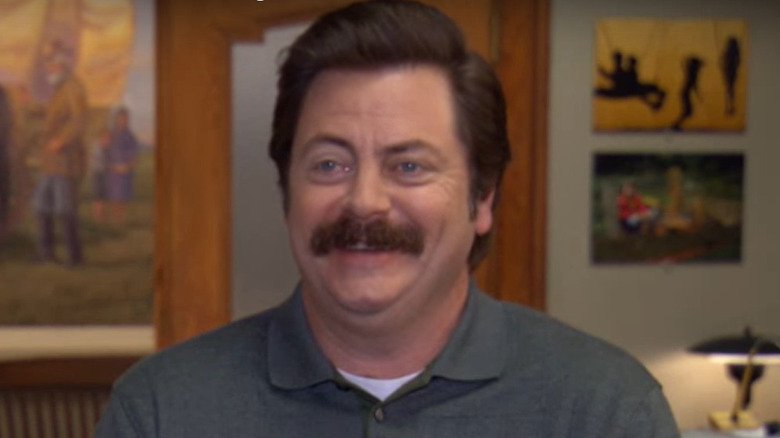 Ron Swanson giggling