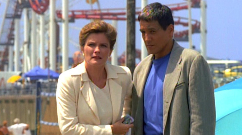 Janeway and Chakotay on the boardwalk