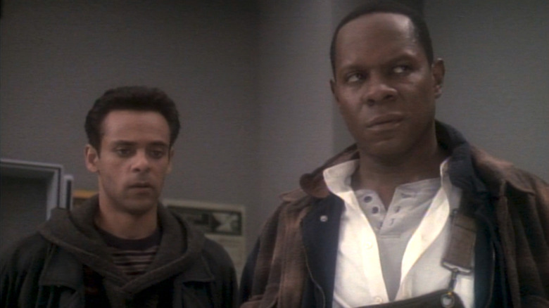 Sisko and Bashir in an office building