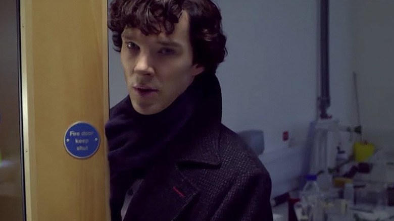 Sherlock entering the room