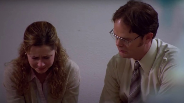 Dwight comforts Pam