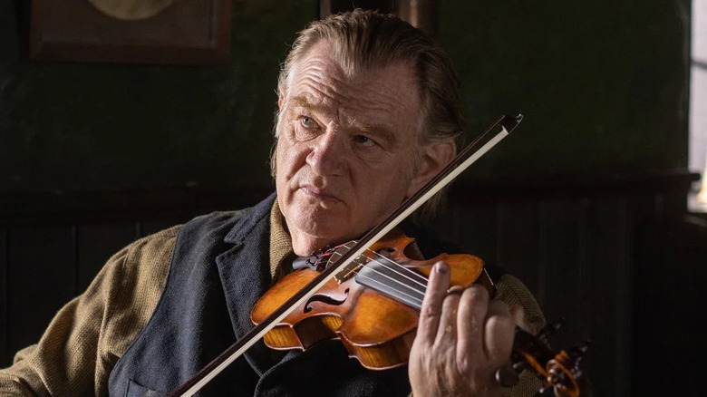 Brendan Gleeson playing the fiddle in "The Banshees of Inisherin"