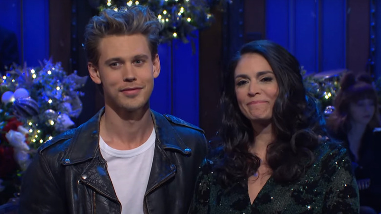 Austin Butler with Cecily Strong on SNL