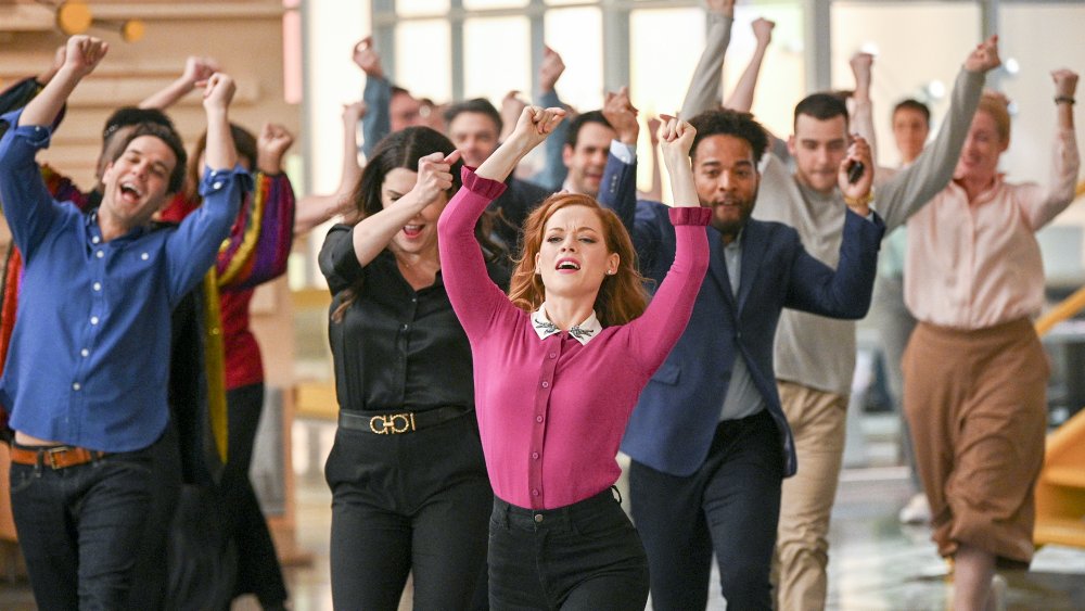 Jane Levy and company on Zoey's Extraordinary Playlist