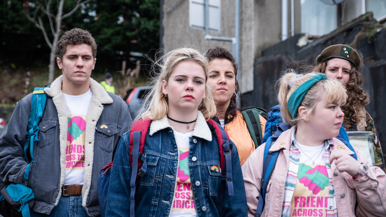 The Derry Girls walking