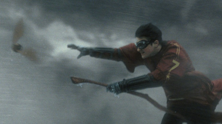 Harry playing quidditch