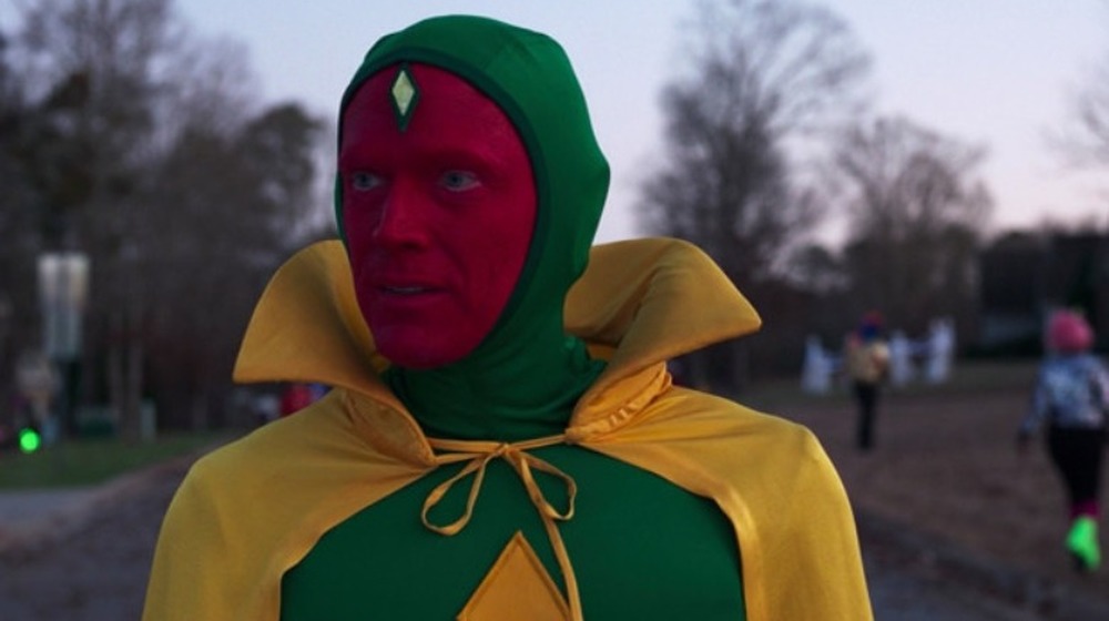 Vision wearing Halloween costume