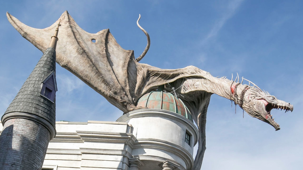 Gringotts' dragon at Diagon Alley