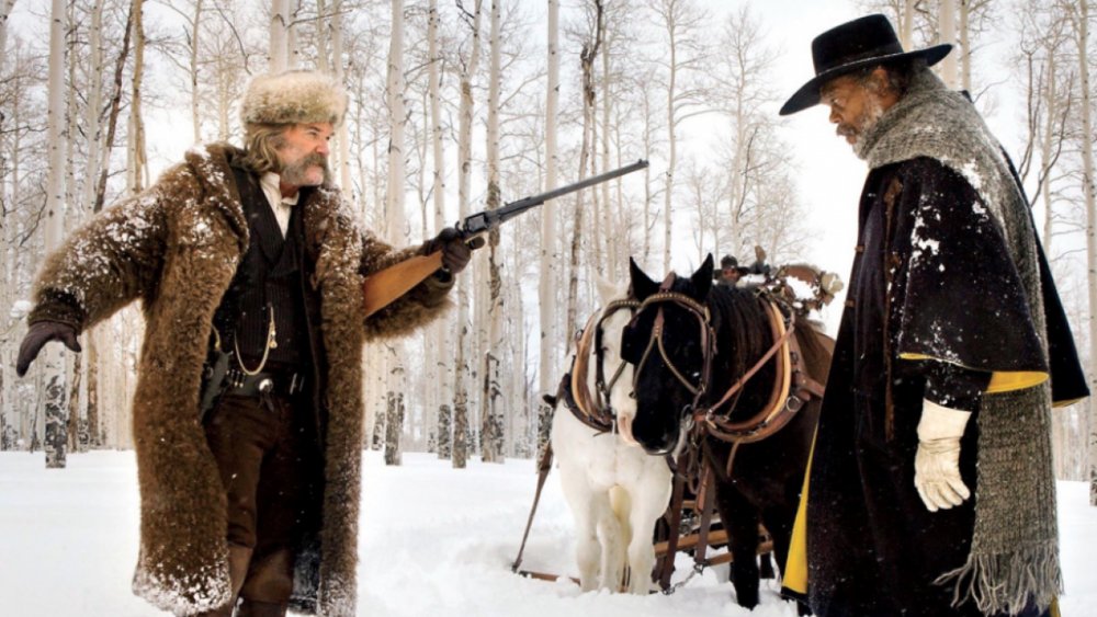 Kurt Russell and Samuel Jackson in The Hateful Eight