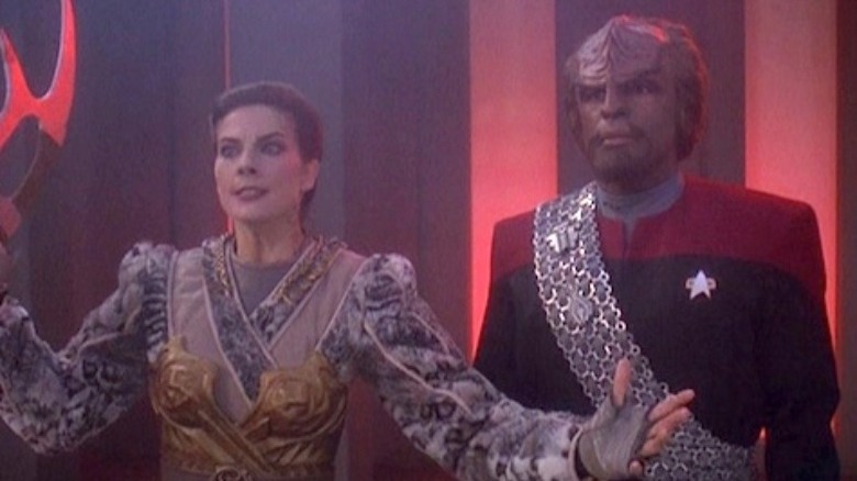 Dax and Worf on the holodeck