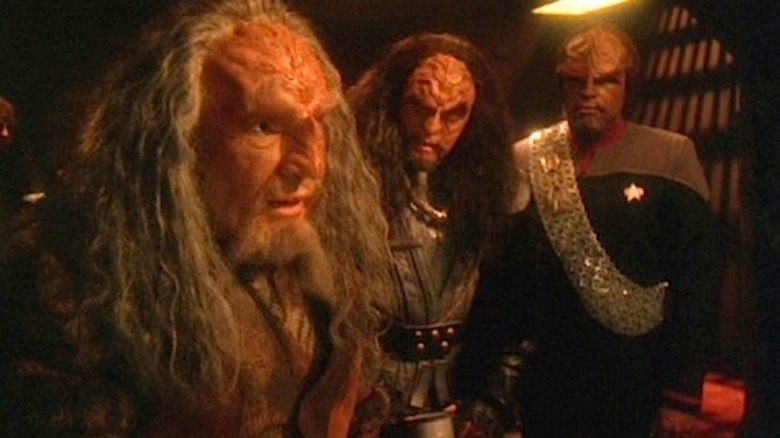 Kor, Martok, and Worf talk