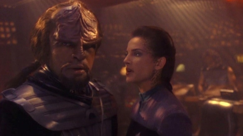 Worf and Dax aboard Klingon ship