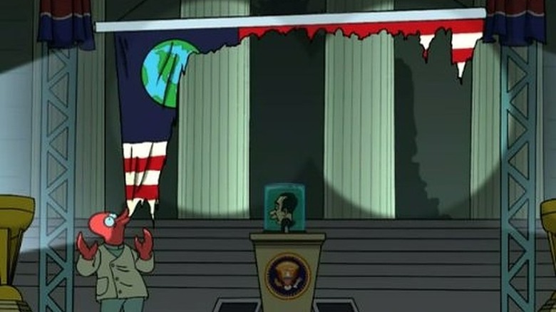 Zoidberg eating flag