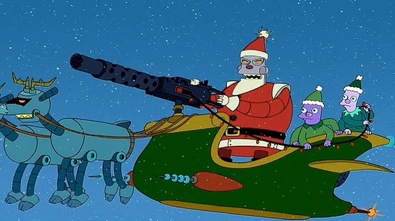 Evil robotic Santa Claus