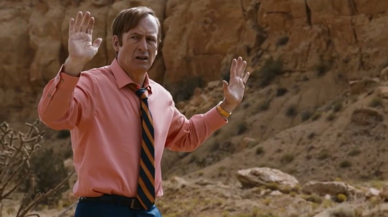 Saul Goodman arms raised