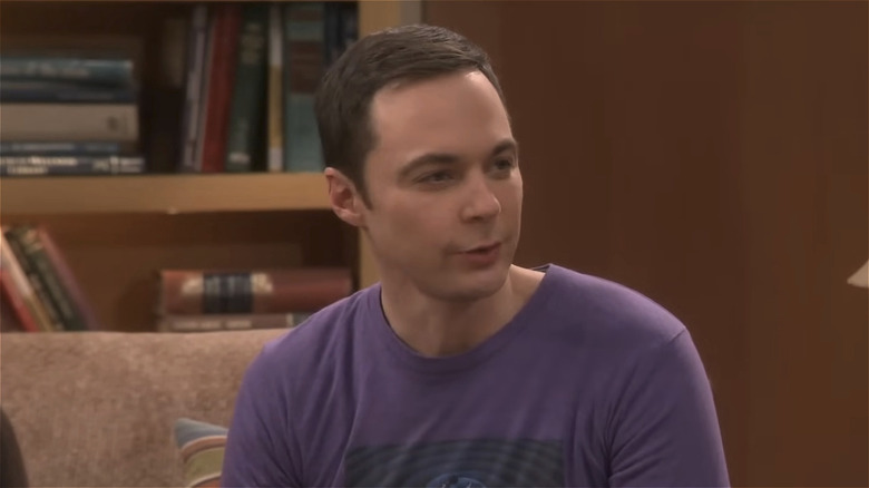 Sheldon raising his eyebrows