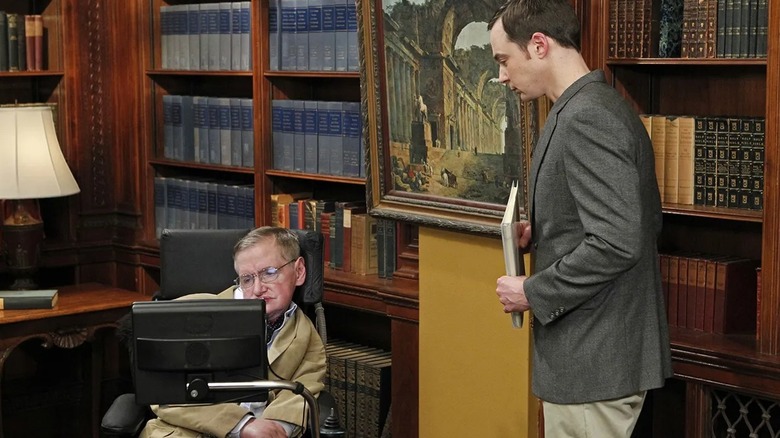 Stephen Hawking and Sheldon Cooper