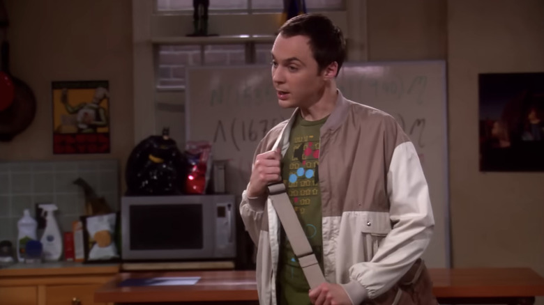 Sheldon talking in apartment