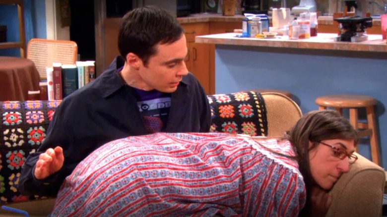 Sheldon spanking Amy