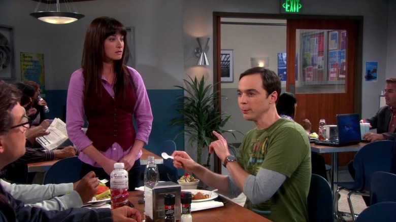 Sheldon points at Alex