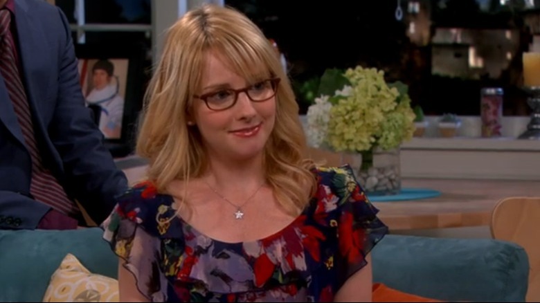 Bernadette smirking