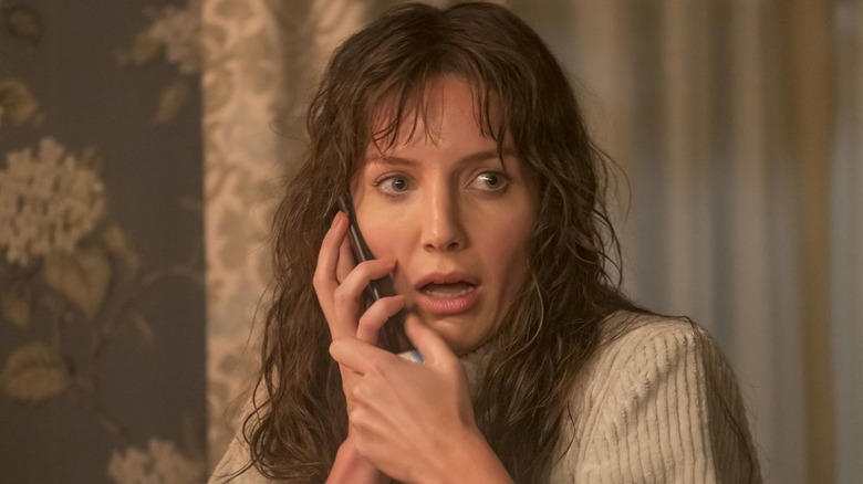 Annabelle Wallis as Madison Mitchell on the phone in Malignant