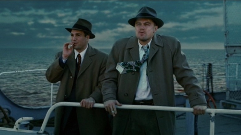 Mark Ruffalo and Leonardo DiCaprio smoking