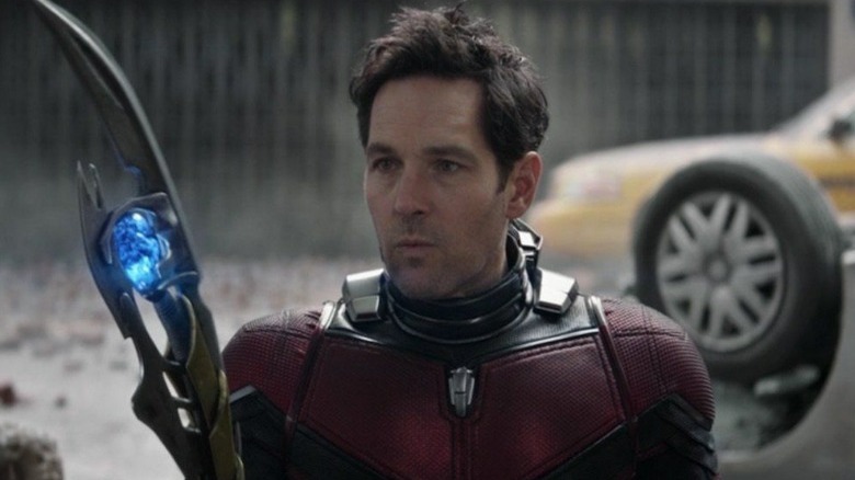 Ant-Man holding Loki's scepter