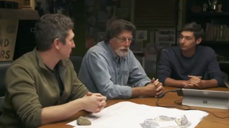 The Curse of Oak Island crew in the War Room