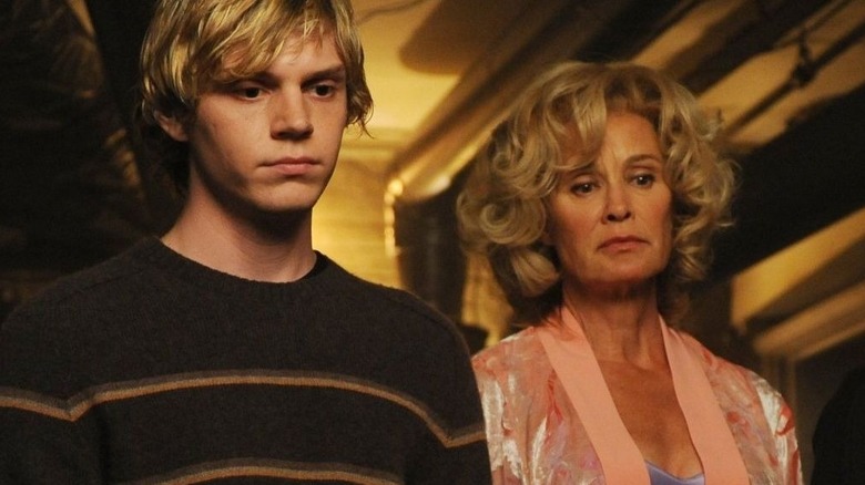 Evan Peters and Jessica Lange