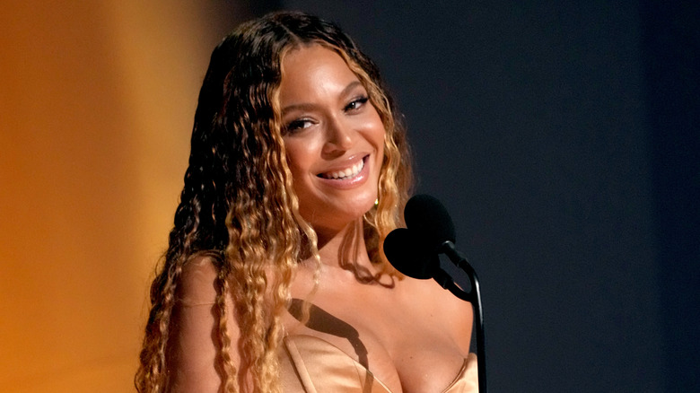 Beyoncé accepting an award