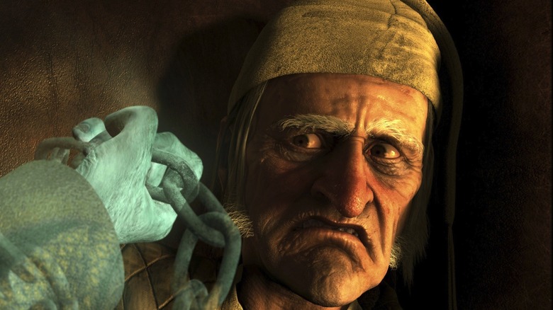 CGI Scrooge Christmas Carol frowning