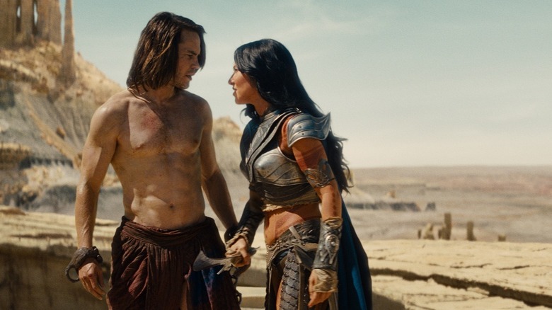 Dejah Thoris and John Carter talking outside (2012)