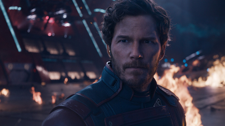 Star Lord looking concerned