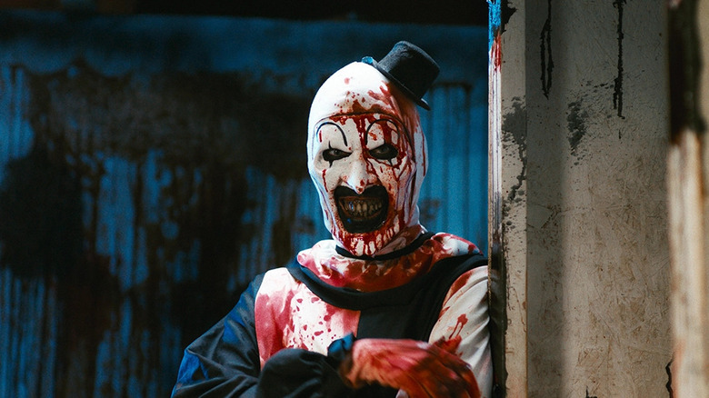 Art the Clown covered in blood